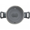 Tasty 678536 Saucepan with Glass Lid, 20 cm, 2.5 L, Induction, Aluminum, Non-stick Coating, Gray