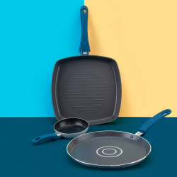 Tasty 678520 Pancake Pan, 26 cm, Portioning System, Induction, Non-stick Coating, Blue