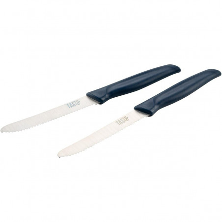 Tasty Ocean Blue Serrated Knife Set 678267, 2-piece set, 21 cm, Stainless steel, Soft-grip handle, Blue
