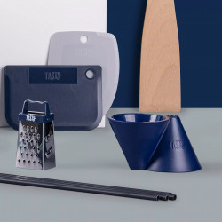 Tasty 678425 2-in-1 Spiral Slicer, 10.5 x 5 x 7 cm, Funnel Shape, Stainless Steel, Blue