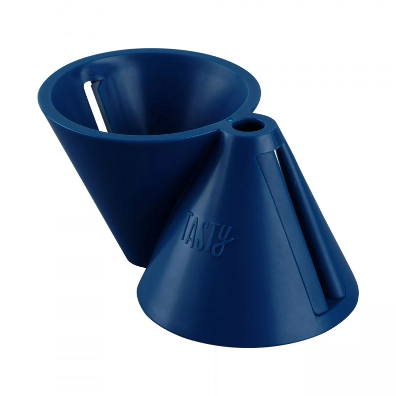 Tasty 678425 2-in-1 Spiral Slicer, 10.5 x 5 x 7 cm, Funnel Shape, Stainless Steel, Blue