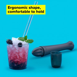 Tasty 3-in-1 Pestle Set 678417, 20.5 cm, 2 pieces, Measuring Cup, Black