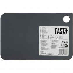 Tasty Cutting Board 678357, 24.5 x 16 cm, Hanging Hole, Plastic, Gray