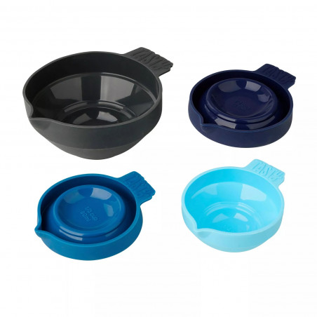 Set of 4 Tasty 678407 collapsible measuring cups, 4 sizes, Silicone, Multicolor