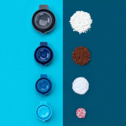 Set of 4 Tasty 678407 collapsible measuring cups, 4 sizes, Silicone, Multicolor