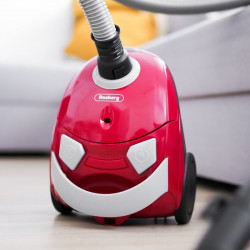 Rosberg R51001J Bagged Vacuum Cleaner, 700W, 1.5 L, Accessories, Red
