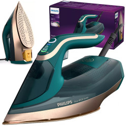 Fier de calcat Philips DST8030/70, 3000 W, SteamGlide Elite, Quick Calc Release, OptimalTEMP, 55 g/min, Verde