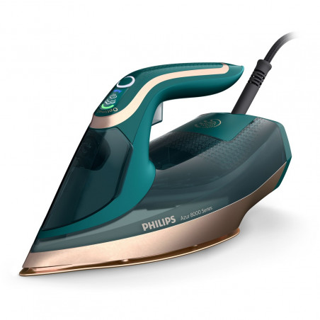 Fier de calcat Philips DST8030/70, 3000 W, SteamGlide Elite, Quick Calc Release, OptimalTEMP, 55 g/min, Verde