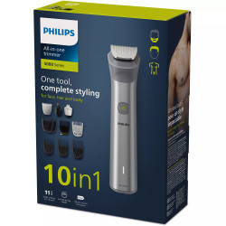 Trimmer 10 in 1 Philips MG5920/15, Multifunctional, Functionare 120 min, BeardSense, Gri