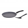 Placă de clătite cu spatulă Oliver Voltz OV51322H24S, 24cm, finisaj marmură, inducție, gri