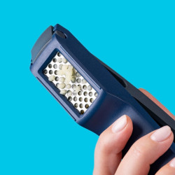 Tasty Ocean Blue Garlic Press 678430, 2 Sizes, Stainless Steel, Gray/Blue