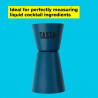 Tasty 678415 Double Cocktail Measuring Cup, 9 x 4.5 cm, 50 ml, Stainless Steel, Blue