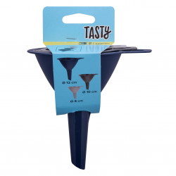 Set of 3 Tasty Ocean Blue Funnel 678399, 3 sizes, Plastic, Multicolor