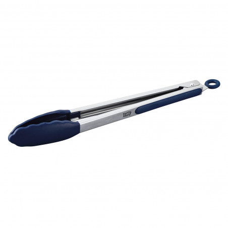 Tasty 678387 Serving Tongs, 34.5 cm, Silicone Handle, Stainless Steel, Blue