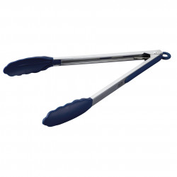 Tasty 678387 Serving Tongs, 34.5 cm, Silicone Handle, Stainless Steel, Blue