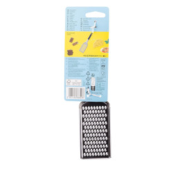 Tasty Rocky Structure 678322 Hand Grater, 25 x 5.7 cm, Stainless Steel, Eco-Friendly, Ergonomic Handle, Blue