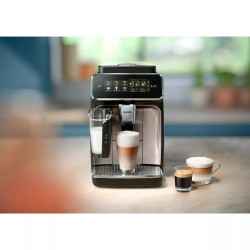 Кафеавтомат Philips LatteGo EP3343/90, 1500W, 15 bar, 1.8 Л, AquaClean, 12 настройки на смилане, ECO, Бял/Инокс