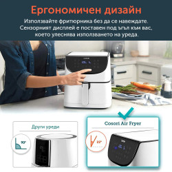 Friteuza cu aer cald Cosori Premium Air Fryer CP158-AF, 1700W, 5,5 l, 11 programe, Timer, Alb