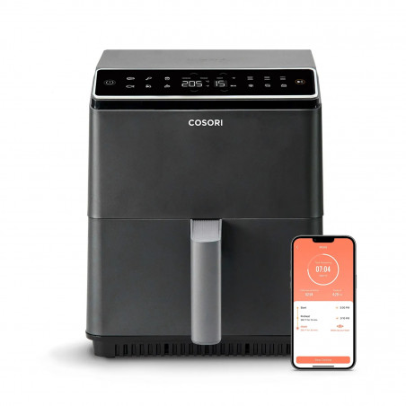 Cosori Dual Blaze CAF-P681S Hot Air Fryer, 1700 W, 6.4 L, 12 Programs, 360 ThermoIQ, Dual Heaters, Black