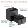 Фритюрник с горещ въздух Cosori Dual Blaze™ CAF-P681S, 1700 W, 6.4 л, 12 програми, Таймер, Черен