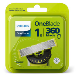 Philips OneBlade 360 QP410/50 Trimmer, 360-degree, Dual-sided, Replacement indicator, Wet and dry, Gray/green