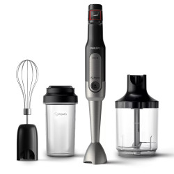 Blender Philips Viva Collection HR2652/90, 800 W, 500 ml, Otel inoxidabil,  ProMix, SpeedTouch, Negru