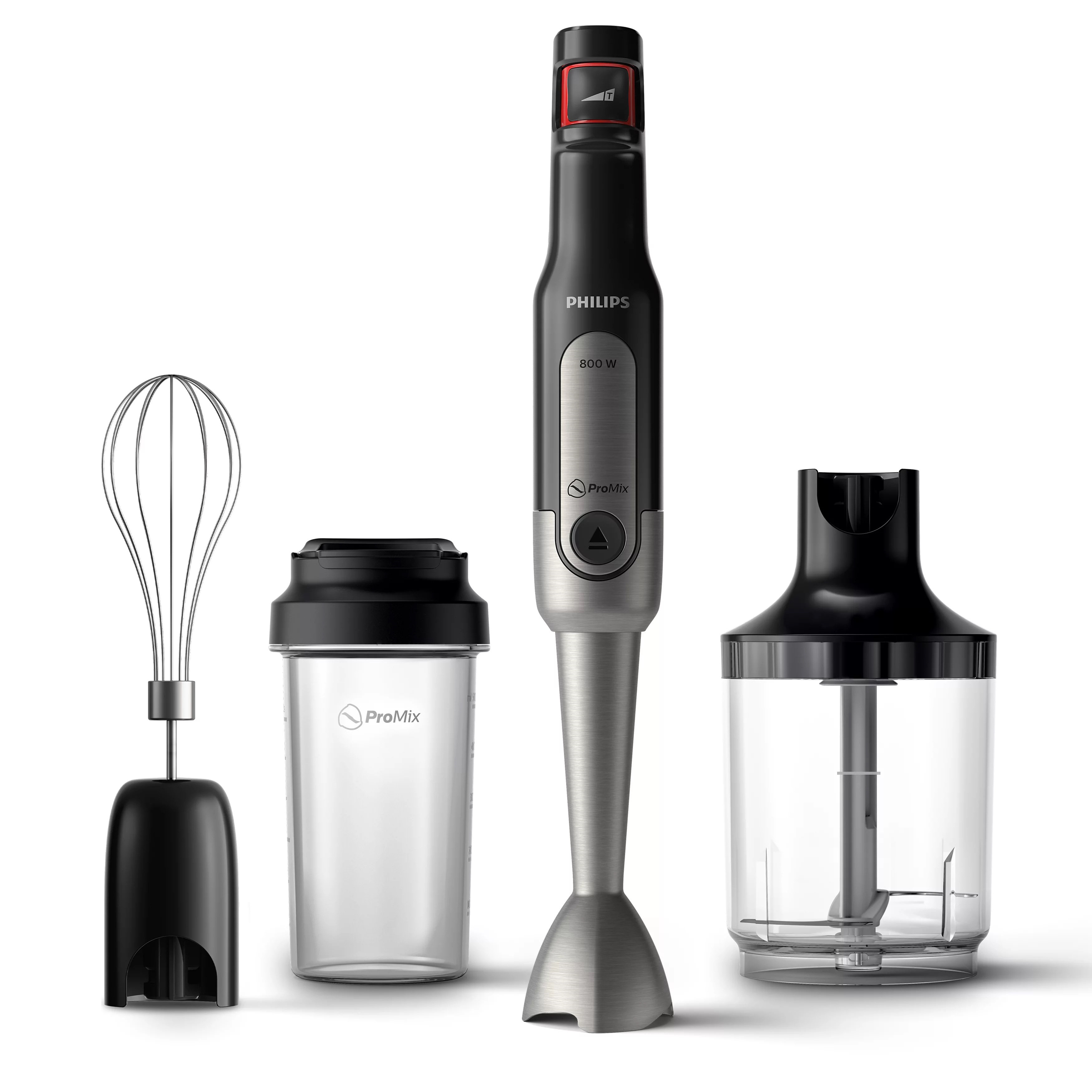 Blender Philips Viva Collection HR2652/90, 800 W, 500 ml, Otel inoxidabil,  ProMix, SpeedTouch, Negr