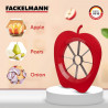 Fackelmann 42015 Apple and Pear Slicer, 2-pack, Stainless Steel, Plastic, Green/Red