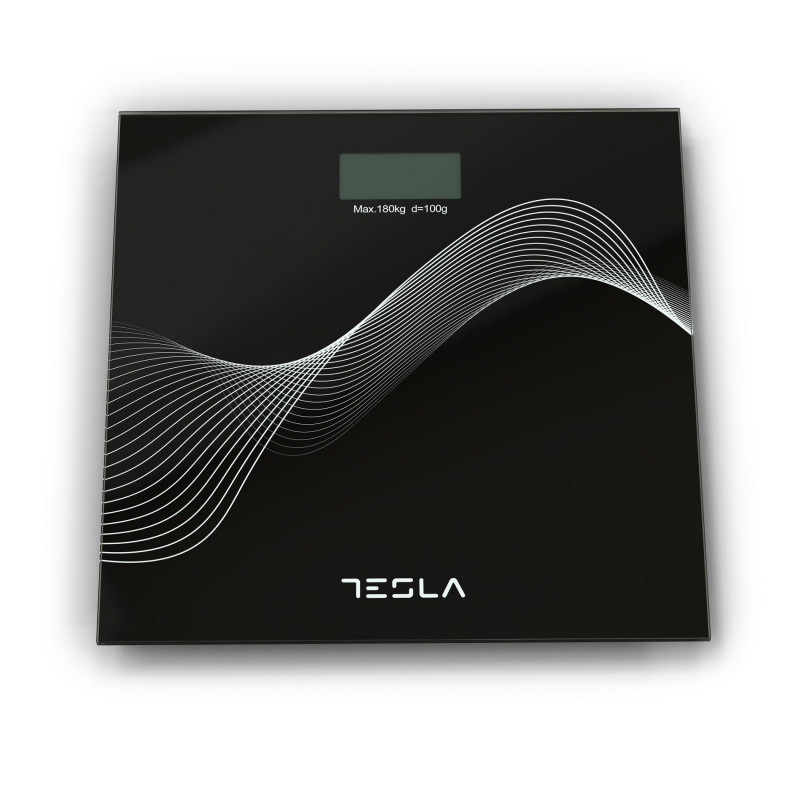 Tesla BS102B Scale, 180 kg, Digital, LCD Display, 30 x 30 cm, Black