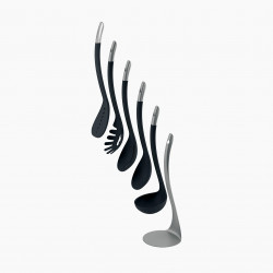 Joseph Joseph 95031 Nest 100 Cookware Set, 5-piece set + stand, Magnetic handles, Plastic, Gray