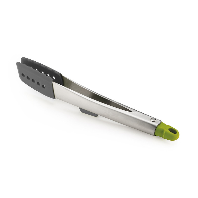 Joseph Joseph Elevate 10162 Tongs, 30 cm, Stainless Steel, Heat-Resistant up to 270°C, Gray/Green