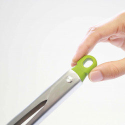 Joseph Joseph Elevate 10162 Tongs, 30 cm, Stainless Steel, Heat-Resistant up to 270°C, Gray/Green
