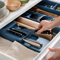 Joseph Joseph 85182 Knife Organizer, 2 tiers, BPA-free, Plastic, Blue