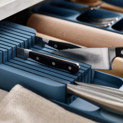 Joseph Joseph 85182 Knife Organizer, 2 tiers, BPA-free, Plastic, Blue