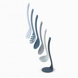 Joseph Joseph Nest Cooking Utensils 10526, 5-piece set, Space-saving design, Magnetic, BPA-free, Blue/Gray