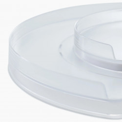 Organizator pentru frigider Joseph Joseph 851666, 2 nivele, rotatie 360 °, Plastic, Transparent