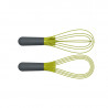 Joseph Joseph Twist 10539 Mixing Spoon, Heat-Resistant Silicone, 2-in-1, BPA-Free, Gray/Green
