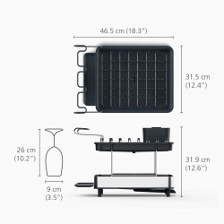Joseph Joseph Dish Rack 851647, 2 tiers, Stainless Steel, Gray