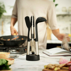 Joseph Joseph Elevate 10569 Cookware Set, 3-Piece, Stand, Black/Stainless Steel