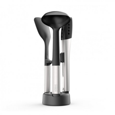 Joseph Joseph Elevate 10569 Cookware Set, 3-Piece, Stand, Black/Stainless Steel