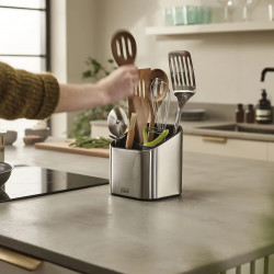 Joseph Joseph 851645 Cutlery Organizer, Stainless Steel Body, Collapsible, Gray