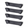 Set of 4 Joseph Joseph Lid Holders 85149, Easy adhesive installation, Plastic, Gray