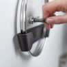 Set of 4 Joseph Joseph Lid Holders 85149, Easy adhesive installation, Plastic, Gray
