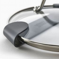 Set of 4 Joseph Joseph Lid Holders 85149, Easy adhesive installation, Plastic, Gray