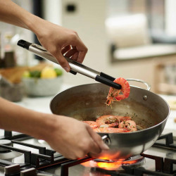 Joseph Joseph Elevate 10574 Precision Tongs, Heat-resistant up to 270°C, Hanging Loop, Stainless Steel/Black