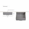 Joseph Joseph Drawer 85148, Shelf Mount, Easy Adhesive Installation, Plastic, Gray