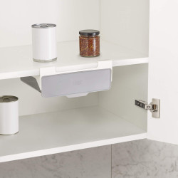 Joseph Joseph Drawer 85148, Shelf Mount, Easy Adhesive Installation, Plastic, Gray