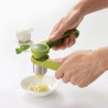 Joseph Joseph Garlic Press 20102, Twist-Action, Stainless Steel, BPA-Free, Green
