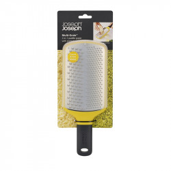Joseph Joseph GripGrater 20139 Grater, Stainless Steel, Non-Slip Tip, BPA-Free, Yellow/Black
