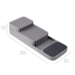 Joseph Joseph Knife Block 85120, 2-Tier, BPA-Free, Plastic, Gray